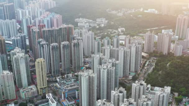Mart 2022 Hang Hau Cityscape Sunset Hong Kong — Stok video