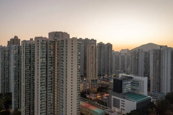 Dubna 2022 Noční Pohled Obytné Čtvrti Hang Hau — Stock fotografie