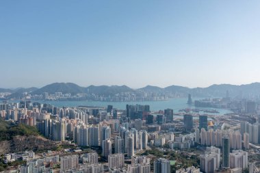 3 Nisan 2022 Kowloon 'daki yerleşim alanının manzarası. hk