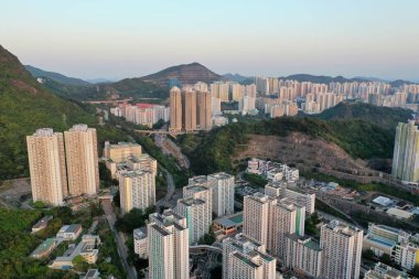 3 Nisan 2022 Shun Lee Bölgesi, Kwun Tong 'daki yerleşim alanı.