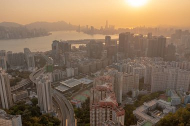 5 Nisan 2022 Kwun Tong bölgesi hava manzaralı, Hong Kong