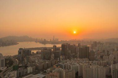 5 Nisan 2022 Kwun Tong bölgesi hava manzaralı, Hong Kong