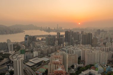 5 Nisan 2022 Kwun Tong bölgesi hava manzaralı, Hong Kong