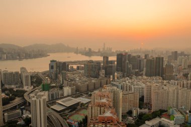 5 Nisan 2022 Kwun Tong bölgesi hava manzaralı, Hong Kong