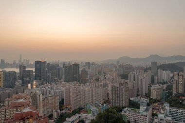 5 Nisan 2022 Kwun Tong bölgesi hava manzaralı, Hong Kong