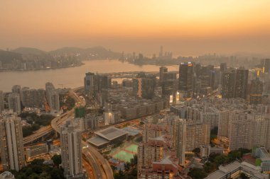 5 Nisan 2022 Kwun Tong bölgesi hava manzaralı, Hong Kong