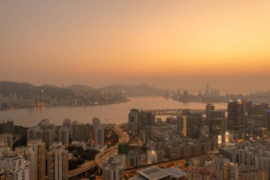 5 Nisan 2022 Kwun Tong bölgesi hava manzaralı, Hong Kong