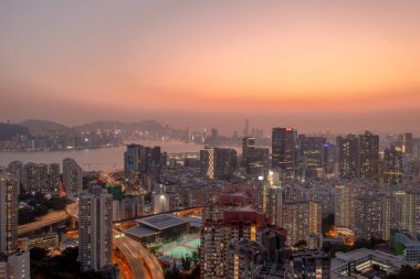 5 Nisan 2022 Kwun Tong bölgesi hava manzaralı, Hong Kong