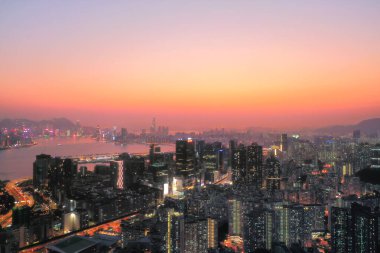 5 Nisan 2022 Kwun Tong bölgesi hava manzaralı, Hong Kong