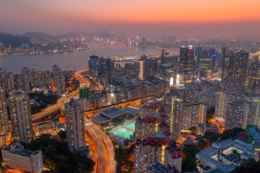 5 Nisan 2022 Kwun Tong bölgesi hava manzaralı, Hong Kong