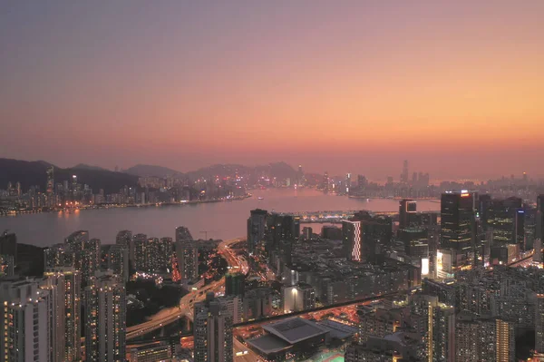 Dubna 2022 Okres Kwun Tong Leteckém Výhledu Hong Kong — Stock fotografie