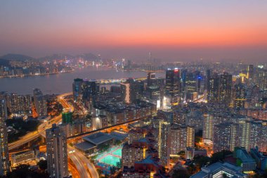 5 Nisan 2022 Kwun Tong bölgesi hava manzaralı, Hong Kong