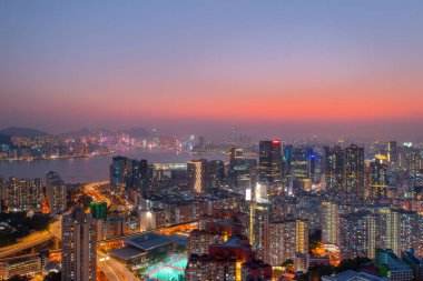 5 Nisan 2022 Kwun Tong bölgesi hava manzaralı, Hong Kong