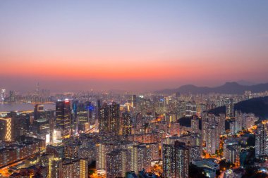 5 Nisan 2022 Kwun Tong bölgesi hava manzaralı, Hong Kong