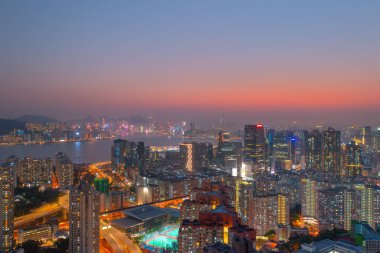 5 Nisan 2022 Kwun Tong bölgesi hava manzaralı, Hong Kong