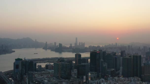 Апреля 2022 Года Район Квун Тонг Вид Воздуха Гонконг — стоковое видео
