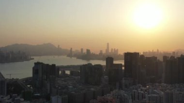 5 Nisan 2022 Kwun Tong bölgesi hava manzaralı, Hong Kong