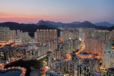 8 Nisan 2022 Panorama hava görüntüsü Hong Kong Şehri - Tseung Kwan O