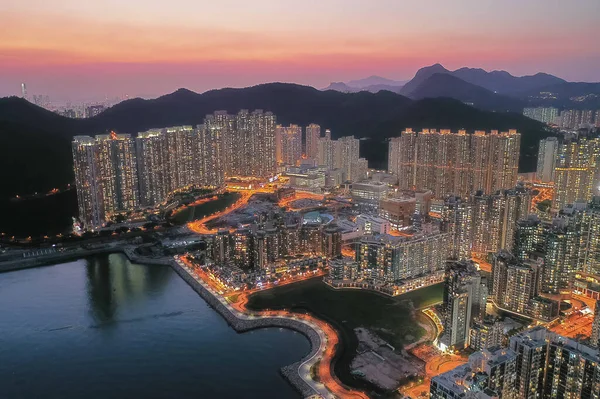 8 Nisan 2022 Panorama hava görüntüsü Hong Kong Şehri - Tseung Kwan O