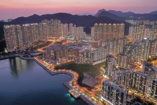 8 Nisan 2022 Panorama hava görüntüsü Hong Kong Şehri - Tseung Kwan O