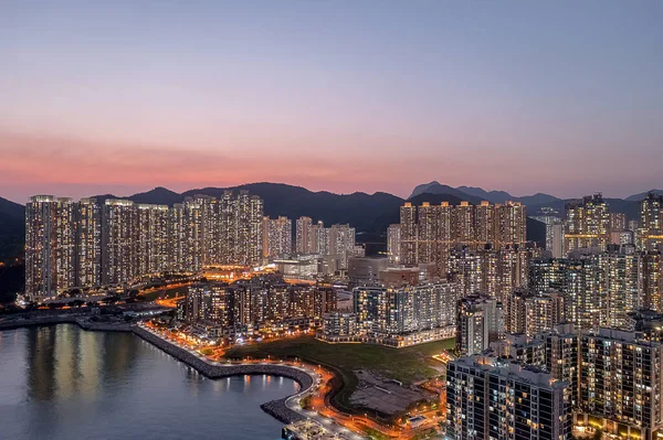 8 Nisan 2022 Panorama hava görüntüsü Hong Kong Şehri - Tseung Kwan O