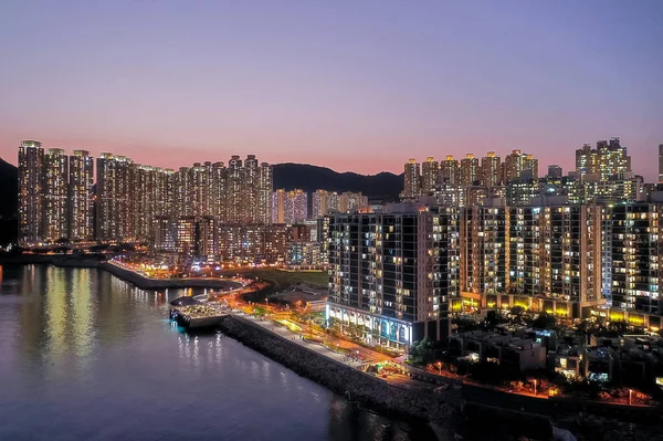 8 Nisan 2022 Panorama hava görüntüsü Hong Kong Şehri - Tseung Kwan O