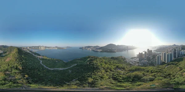 April 2022 Victoria Harbour Evening Sunset View Devil Peak — Stock Photo, Image