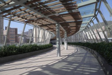 10 Nisan 2022 Kai Tak 'taki modern ayak köprüsü, hk