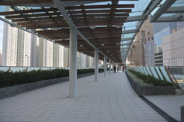 10 Nisan 2022 Kai Tak 'taki modern ayak köprüsü, hk