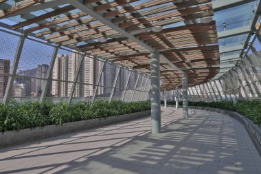 10 Nisan 2022 Kai Tak 'taki modern ayak köprüsü, hk