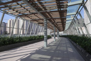 10 Nisan 2022 Kai Tak 'taki modern ayak köprüsü, hk