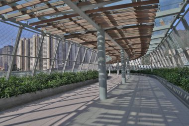 10 Nisan 2022 Kai Tak 'taki modern ayak köprüsü, hk