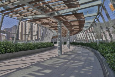 10 Nisan 2022 Kai Tak 'taki modern ayak köprüsü, hk