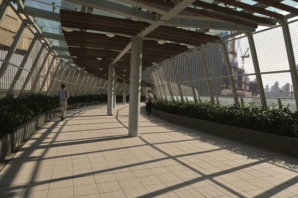 10 Nisan 2022 Kai Tak 'taki modern ayak köprüsü, hk