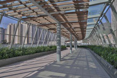 10 Nisan 2022 Kai Tak 'taki modern ayak köprüsü, hk