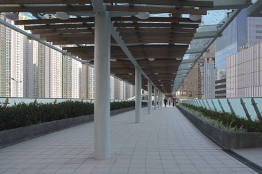 10 Nisan 2022 Kai Tak 'taki modern ayak köprüsü, hk