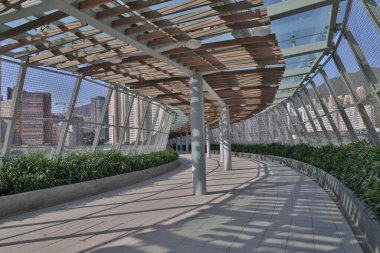 10 Nisan 2022 Kai Tak 'taki modern ayak köprüsü, hk