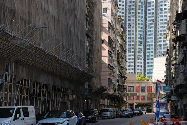 Апреля 2022 Гонконг Старые Многоквартирные Дома Тонг Лау Панельные Блоки — стоковое фото