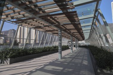 10 Nisan 2022 Kai Tak 'taki modern ayak köprüsü, hk