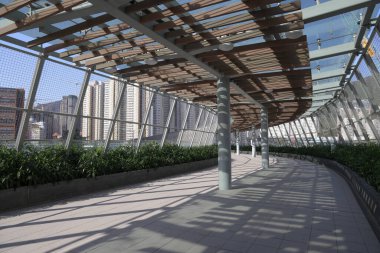 10 Nisan 2022 Kai Tak 'taki modern ayak köprüsü, hk