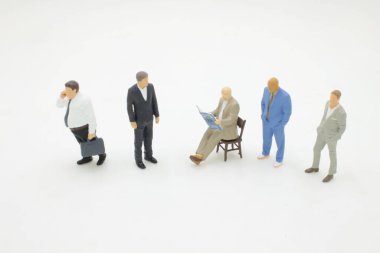 İşteki bir grup insan. Küçük işletme figürü