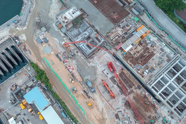 14 Nisan 2022 Tseung Kwan O 'da Cross Bay Link' te vakıf inşaatı