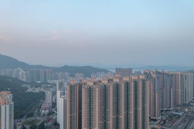 14 Nisan 2022, Tseung Kwan O 'daki modern yerleşim yeri.