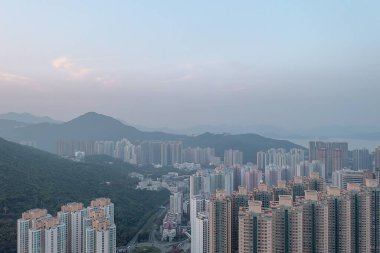 14 Nisan 2022, Tseung Kwan O 'daki modern yerleşim yeri.