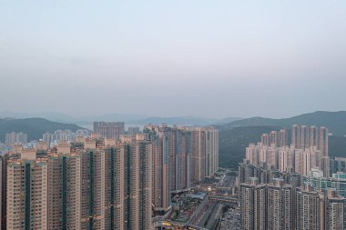 14 Nisan 2022, Tseung Kwan O 'daki modern yerleşim yeri.