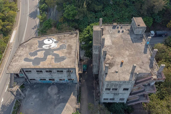 Abril 2022 Ruinas Fábrica Hong Kong Fábrica Pintura Alambre — Foto de Stock