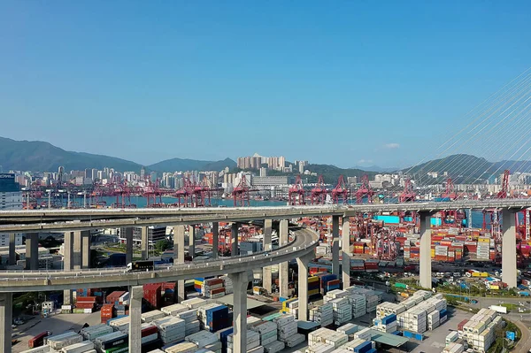 April 2022 Kwai Tsing Container Terminal Port Hong Kong — ストック写真