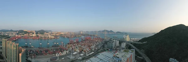 April 2022 Kwai Tsing Containerterminalhamn Hongkong — Stockfoto