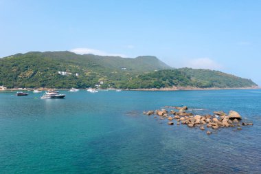 23 Nisan 2022, Clear Water Bay, Hong Kong kıyı şeridi manzarası. 