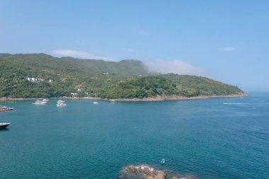 23 Nisan 2022, Clear Water Bay, Hong Kong kıyı şeridi manzarası. 